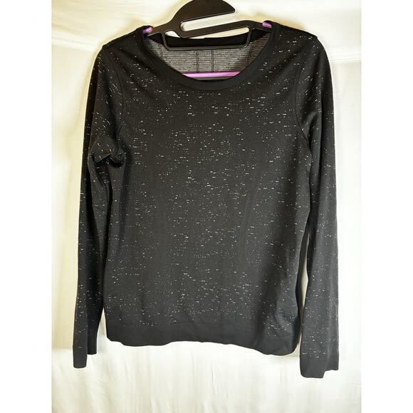 LULULEMON Swiftly Tech Long Sleeve Shirt Black Stretch Women 8? Athleisure Top - Picture 1 of 4